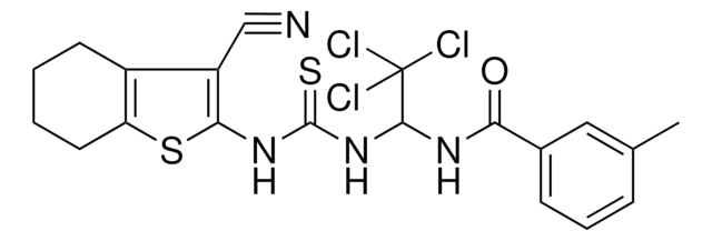 3-METHYL-N-[2,2,2-TRICHLORO-1-({[(3-CYANO-4,5,6,7-TETRAHYDRO-1-BENZOTHIEN-2-YL)AMINO]CARBOTHIOYL}AMINO)ETHYL]BENZAMIDE AldrichCPR