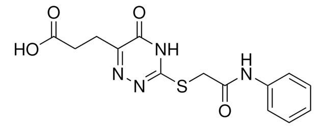 3-{3-[(2-ANILINO-2-OXOETHYL)SULFANYL]-5-OXO-4,5-DIHYDRO-1,2,4-TRIAZIN-6-YL}PROPANOIC ACID AldrichCPR