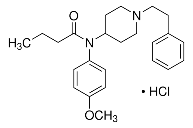 para-Methoxybutyryl fentanyl hydrochloride solution 100&#160;&#956;g/mL in methanol ((as free base)), certified reference material, ampule of 0.5&#160;mL, Cerilliant&#174;