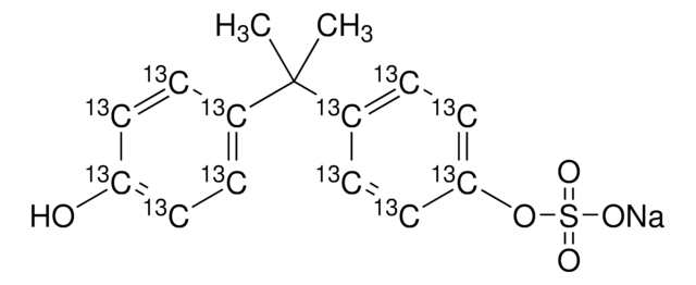 Bisphenol A-13C12 sulfate-(rings-13C12) sodium salt 99 atom % 13C, 95% (CP)