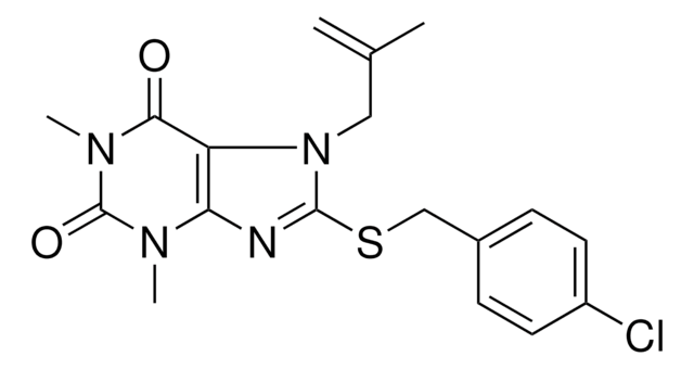 8-[(4-CHLOROBENZYL)SULFANYL]-1,3-DIMETHYL-7-(2-METHYL-2-PROPENYL)-3,7-DIHYDRO-1H-PURINE-2,6-DIONE AldrichCPR