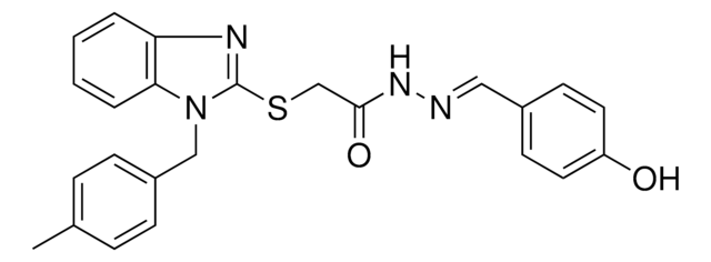 N'-[(E)-(4-HYDROXYPHENYL)METHYLIDENE]-2-{[1-(4-METHYLBENZYL)-1H-BENZIMIDAZOL-2-YL]SULFANYL}ACETOHYDRAZIDE AldrichCPR