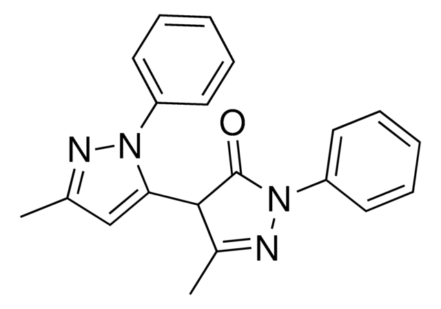 3-methyl-4-(3-methyl-1-phenyl-1H-pyrazol-5-yl)-1-phenyl-1H-pyrazol-5(4H)-one AldrichCPR