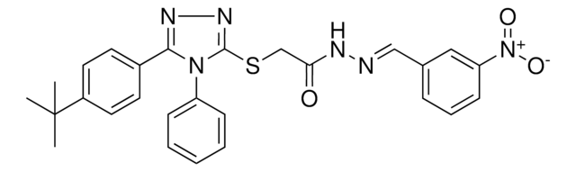 2-{[5-(4-TERT-BUTYLPHENYL)-4-PHENYL-4H-1,2,4-TRIAZOL-3-YL]SULFANYL}-N'-[(E)-(3-NITROPHENYL)METHYLIDENE]ACETOHYDRAZIDE AldrichCPR