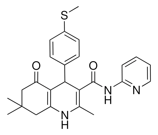 2,7,7-TRIMETHYL-4-[4-(METHYLSULFANYL)PHENYL]-5-OXO-N-(2-PYRIDINYL)-1,4,5,6,7,8-HEXAHYDRO-3-QUINOLINECARBOXAMIDE AldrichCPR