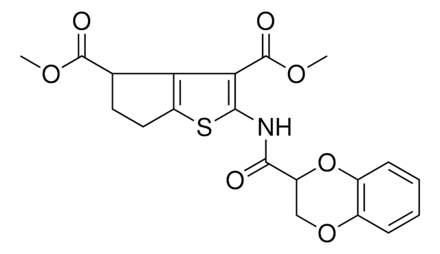 DIMETHYL 2-[(2,3-DIHYDRO-1,4-BENZODIOXIN-2-YLCARBONYL)AMINO]-5,6-DIHYDRO-4H-CYCLOPENTA[B]THIOPHENE-3,4-DICARBOXYLATE AldrichCPR