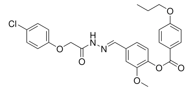 4-(2-((4-CHLOROPHENOXY)AC)CARBOHYDRAZONOYL)-2-METHOXYPHENYL 4-PROPOXYBENZOATE AldrichCPR