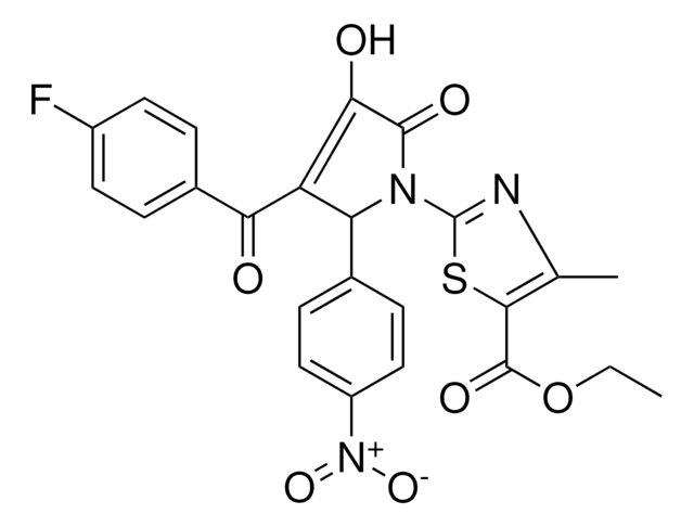 ETHYL 2-[3-(4-FLUOROBENZOYL)-4-HYDROXY-2-(4-NITROPHENYL)-5-OXO-2,5-DIHYDRO-1H-PYRROL-1-YL]-4-METHYL-1,3-THIAZOLE-5-CARBOXYLATE AldrichCPR