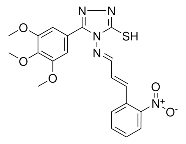 4-{[(E,2E)-3-(2-NITROPHENYL)-2-PROPENYLIDENE]AMINO}-5-(3,4,5-TRIMETHOXYPHENYL)-4H-1,2,4-TRIAZOLE-3-THIOL AldrichCPR