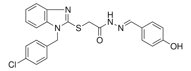 2-{[1-(4-CHLOROBENZYL)-1H-BENZIMIDAZOL-2-YL]SULFANYL}-N'-[(E)-(4-HYDROXYPHENYL)METHYLIDENE]ACETOHYDRAZIDE AldrichCPR