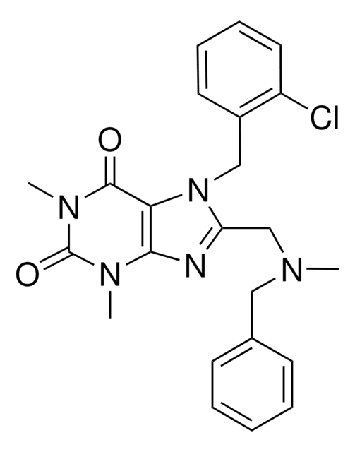 8-{[BENZYL(METHYL)AMINO]METHYL}-7-(2-CHLOROBENZYL)-1,3-DIMETHYL-3,7-DIHYDRO-1H-PURINE-2,6-DIONE AldrichCPR