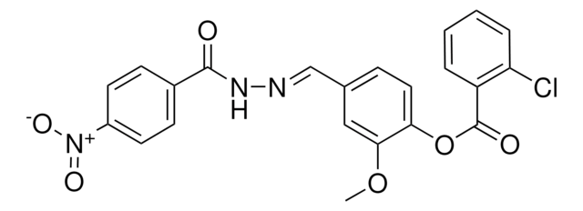 2-METHOXY-4-(2-(4-NITROBENZOYL)CARBOHYDRAZONOYL)PHENYL 2-CHLOROBENZOATE AldrichCPR