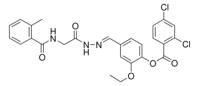 2-ETHOXY-4-[(E)-({[(2-METHYLBENZOYL)AMINO]ACETYL}HYDRAZONO)METHYL]PHENYL 2,4-DICHLOROBENZOATE AldrichCPR