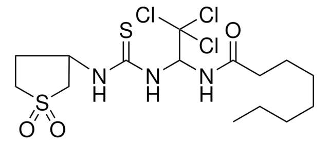 N-[2,2,2-TRICHLORO-1-({[(1,1-DIOXIDOTETRAHYDRO-3-THIENYL)AMINO]CARBOTHIOYL}AMINO)ETHYL]OCTANAMIDE AldrichCPR