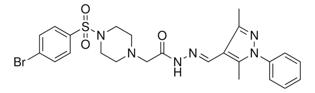 2-{4-[(4-BROMOPHENYL)SULFONYL]-1-PIPERAZINYL}-N'-[(E)-(3,5-DIMETHYL-1-PHENYL-1H-PYRAZOL-4-YL)METHYLIDENE]ACETOHYDRAZIDE AldrichCPR