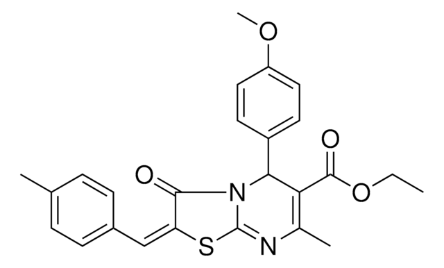 ETHYL (2E)-5-(4-METHOXYPHENYL)-7-METHYL-2-(4-METHYLBENZYLIDENE)-3-OXO-2,3-DIHYDRO-5H-[1,3]THIAZOLO[3,2-A]PYRIMIDINE-6-CARBOXYLATE AldrichCPR