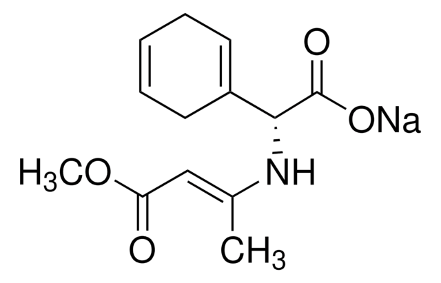 (R)-(+)-&#945;-[(3-Methoxy-1-methyl-3-oxo-1-propenyl)amino]-1,4-cyclohexadiene-1-acetic acid sodium salt 98%