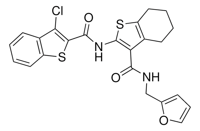 3-CHLORO-N-(3-{[(2-FURYLMETHYL)AMINO]CARBONYL}-4,5,6,7-TETRAHYDRO-1-BENZOTHIEN-2-YL)-1-BENZOTHIOPHENE-2-CARBOXAMIDE AldrichCPR