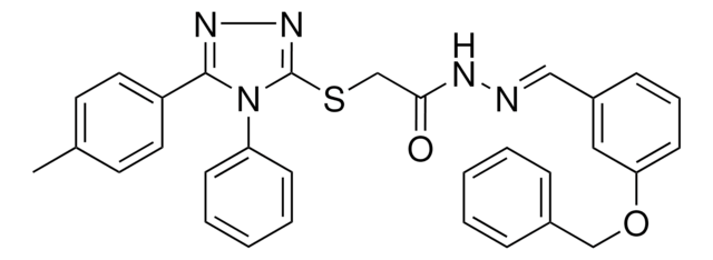 N'-{(E)-[3-(BENZYLOXY)PHENYL]METHYLIDENE}-2-{[5-(4-METHYLPHENYL)-4-PHENYL-4H-1,2,4-TRIAZOL-3-YL]SULFANYL}ACETOHYDRAZIDE AldrichCPR