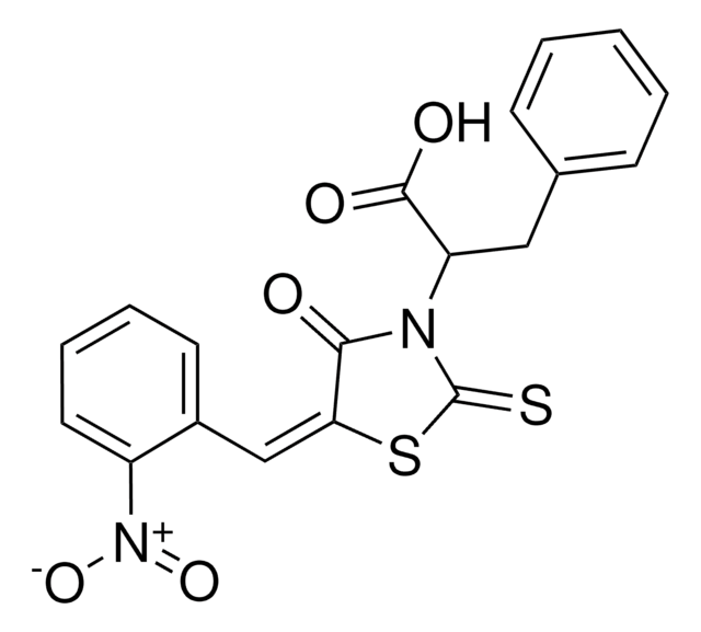 2-[(5E)-5-(2-NITROBENZYLIDENE)-4-OXO-2-THIOXO-1,3-THIAZOLIDIN-3-YL]-3-PHENYLPROPANOIC ACID AldrichCPR