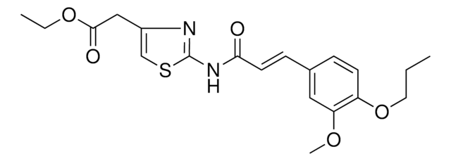 ETHYL (2-((3-(3-METHOXY-4-PROPOXYPHENYL)ACRYLOYL)AMINO)-1,3-THIAZOL-4-YL)ACETATE AldrichCPR