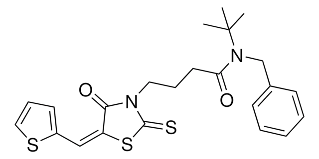 N-BENZYL-N-(TERT-BUTYL)-4-[(5E)-4-OXO-5-(2-THIENYLMETHYLENE)-2-THIOXO-1,3-THIAZOLIDIN-3-YL]BUTANAMIDE AldrichCPR