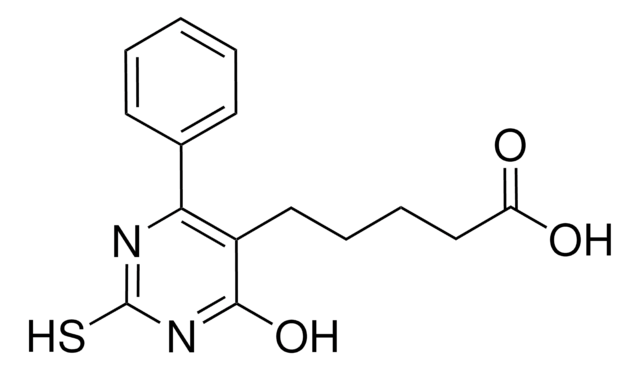 5-(4-HYDROXY-2-MERCAPTO-6-PHENYL-5-PYRIMIDINYL)PENTANOIC ACID AldrichCPR