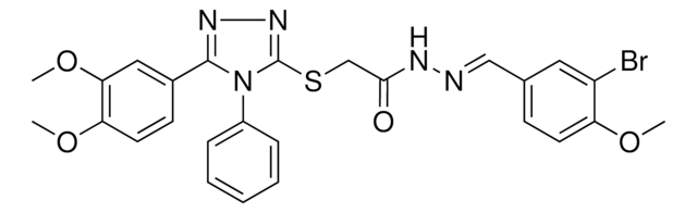 N'-[(E)-(3-BROMO-4-METHOXYPHENYL)METHYLIDENE]-2-{[5-(3,4-DIMETHOXYPHENYL)-4-PHENYL-4H-1,2,4-TRIAZOL-3-YL]SULFANYL}ACETOHYDRAZIDE AldrichCPR