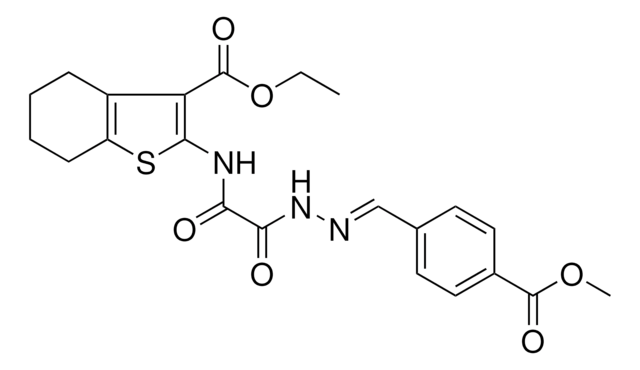 ETHYL 2-{[{(2E)-2-[4-(METHOXYCARBONYL)BENZYLIDENE]HYDRAZINO}(OXO)ACETYL]AMINO}-4,5,6,7-TETRAHYDRO-1-BENZOTHIOPHENE-3-CARBOXYLATE AldrichCPR