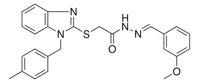 N'-[(E)-(3-METHOXYPHENYL)METHYLIDENE]-2-{[1-(4-METHYLBENZYL)-1H-BENZIMIDAZOL-2-YL]SULFANYL}ACETOHYDRAZIDE AldrichCPR