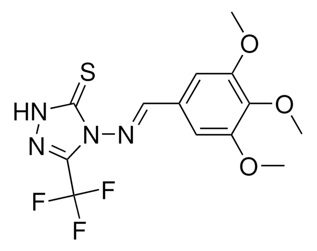 5-(TRIFLUOROMETHYL)-4-{[(E)-(3,4,5-TRIMETHOXYPHENYL)METHYLIDENE]AMINO}-2,4-DIHYDRO-3H-1,2,4-TRIAZOLE-3-THIONE AldrichCPR