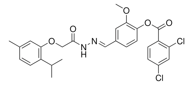 4-((E)-{[(2-ISOPROPYL-5-METHYLPHENOXY)ACETYL]HYDRAZONO}METHYL)-2-METHOXYPHENYL 2,4-DICHLOROBENZOATE AldrichCPR