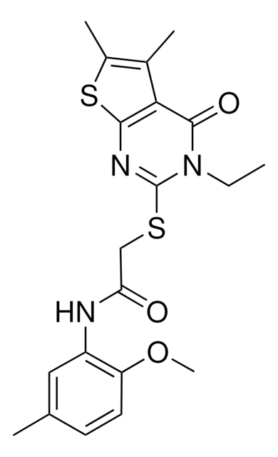 2-[(3-ETHYL-5,6-DIMETHYL-4-OXO-3,4-DIHYDROTHIENO[2,3-D]PYRIMIDIN-2-YL)SULFANYL]-N-(2-METHOXY-5-METHYLPHENYL)ACETAMIDE AldrichCPR