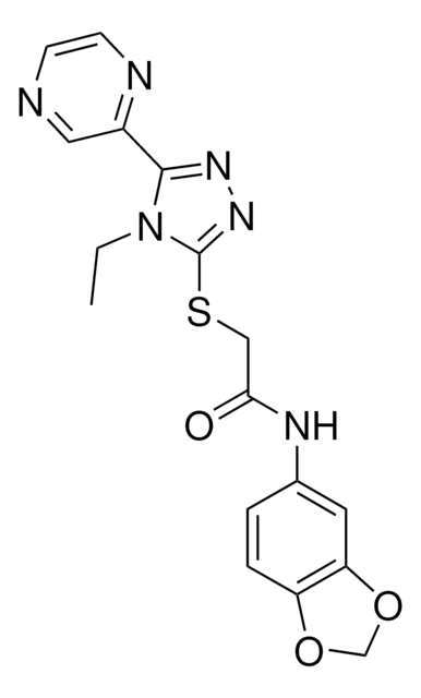 N-(1,3-BENZODIOXOL-5-YL)-2-{[4-ETHYL-5-(2-PYRAZINYL)-4H-1,2,4-TRIAZOL-3-YL]SULFANYL}ACETAMIDE AldrichCPR