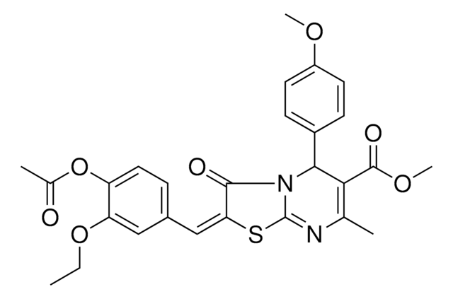 METHYL (2E)-2-[4-(ACETYLOXY)-3-ETHOXYBENZYLIDENE]-5-(4-METHOXYPHENYL)-7-METHYL-3-OXO-2,3-DIHYDRO-5H-[1,3]THIAZOLO[3,2-A]PYRIMIDINE-6-CARBOXYLATE AldrichCPR