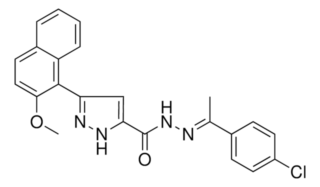 N'-[(E)-1-(4-CHLOROPHENYL)ETHYLIDENE]-3-(2-METHOXY-1-NAPHTHYL)-1H-PYRAZOLE-5-CARBOHYDRAZIDE AldrichCPR