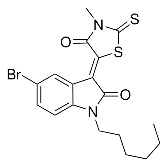 (3Z)-5-BROMO-1-HEXYL-3-(3-METHYL-4-OXO-2-THIOXO-1,3-THIAZOLIDIN-5-YLIDENE)-1,3-DIHYDRO-2H-INDOL-2-ONE AldrichCPR