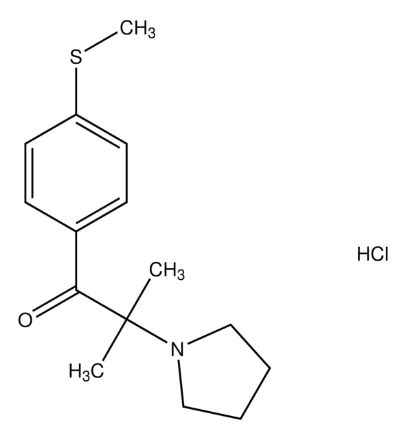 2-methyl-1-[4-(methylsulfanyl)phenyl]-2-(1-pyrrolidinyl)-1-propanone hydrochloride AldrichCPR