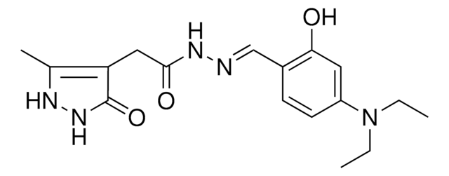 N'-{(E)-[4-(DIETHYLAMINO)-2-HYDROXYPHENYL]METHYLIDENE}-2-(5-METHYL-3-OXO-2,3-DIHYDRO-1H-PYRAZOL-4-YL)ACETOHYDRAZIDE AldrichCPR