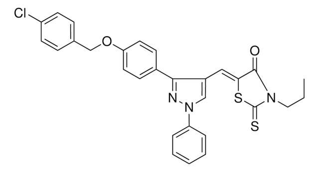 (5Z)-5-[(3-{4-[(4-CHLOROBENZYL)OXY]PHENYL}-1-PHENYL-1H-PYRAZOL-4-YL)METHYLENE]-3-PROPYL-2-THIOXO-1,3-THIAZOLIDIN-4-ONE AldrichCPR