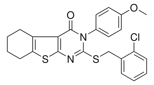 2-[(2-CHLOROBENZYL)SULFANYL]-3-(4-METHOXYPHENYL)-5,6,7,8-TETRAHYDRO[1]BENZOTHIENO[2,3-D]PYRIMIDIN-4(3H)-ONE AldrichCPR