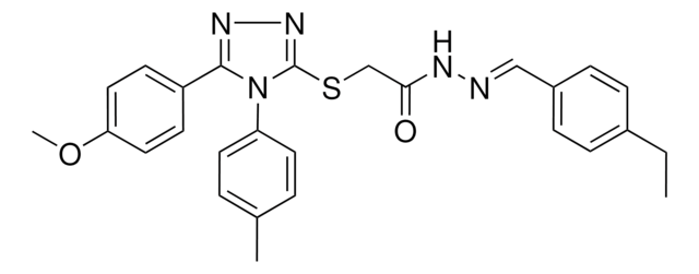 N'-[(E)-(4-ETHYLPHENYL)METHYLIDENE]-2-{[5-(4-METHOXYPHENYL)-4-(4-METHYLPHENYL)-4H-1,2,4-TRIAZOL-3-YL]SULFANYL}ACETOHYDRAZIDE AldrichCPR