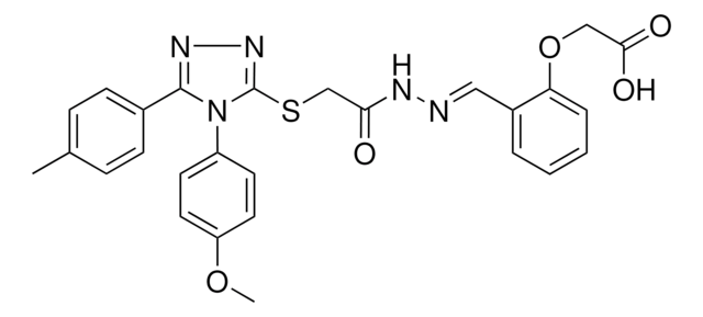 (2-{(E)-[({[4-(4-METHOXYPHENYL)-5-(4-METHYLPHENYL)-4H-1,2,4-TRIAZOL-3-YL]SULFANYL}ACETYL)HYDRAZONO]METHYL}PHENOXY)ACETIC ACID AldrichCPR