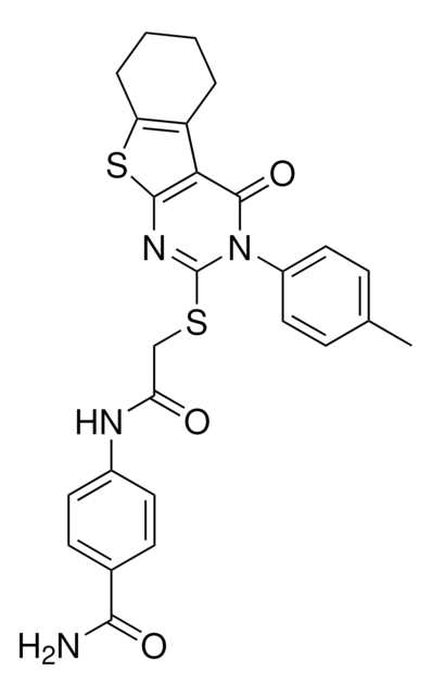 4-[({[3-(4-METHYLPHENYL)-4-OXO-3,4,5,6,7,8-HEXAHYDRO[1]BENZOTHIENO[2,3-D]PYRIMIDIN-2-YL]SULFANYL}ACETYL)AMINO]BENZAMIDE AldrichCPR