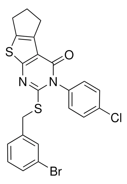 2-[(3-BROMOBENZYL)SULFANYL]-3-(4-CHLOROPHENYL)-3,5,6,7-TETRAHYDRO-4H-CYCLOPENTA[4,5]THIENO[2,3-D]PYRIMIDIN-4-ONE AldrichCPR