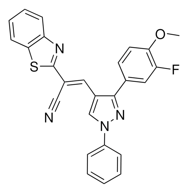 (2E)-2-(1,3-BENZOTHIAZOL-2-YL)-3-[3-(3-FLUORO-4-METHOXYPHENYL)-1-PHENYL-1H-PYRAZOL-4-YL]-2-PROPENENITRILE AldrichCPR