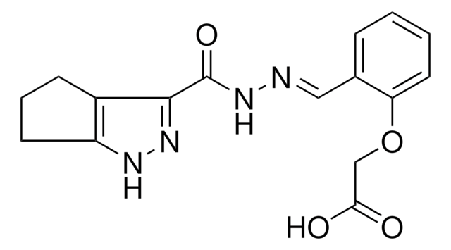 (2-{(E)-[(1,4,5,6-TETRAHYDROCYCLOPENTA[C]PYRAZOL-3-YLCARBONYL)HYDRAZONO]METHYL}PHENOXY)ACETIC ACID AldrichCPR