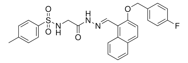 N-{2-[(2E)-2-({2-[(4-FLUOROBENZYL)OXY]-1-NAPHTHYL}METHYLENE)HYDRAZINO]-2-OXOETHYL}-4-METHYLBENZENESULFONAMIDE AldrichCPR