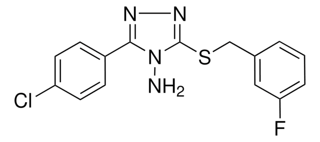 3-(4-CHLOROPHENYL)-5-((3-FLUOROBENZYL)THIO)-4H-1,2,4-TRIAZOL-4-AMINE AldrichCPR