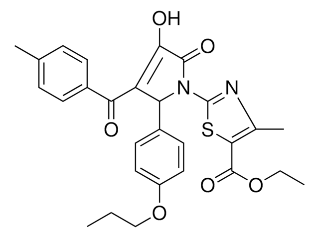 ETHYL 2-[3-HYDROXY-4-(4-METHYLBENZOYL)-2-OXO-5-(4-PROPOXYPHENYL)-2,5-DIHYDRO-1H-PYRROL-1-YL]-4-METHYL-1,3-THIAZOLE-5-CARBOXYLATE AldrichCPR